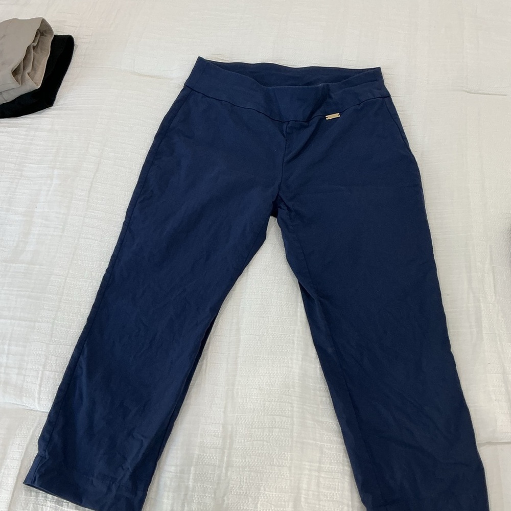 INC International Concepts Navy High-Rise Cropped Pants